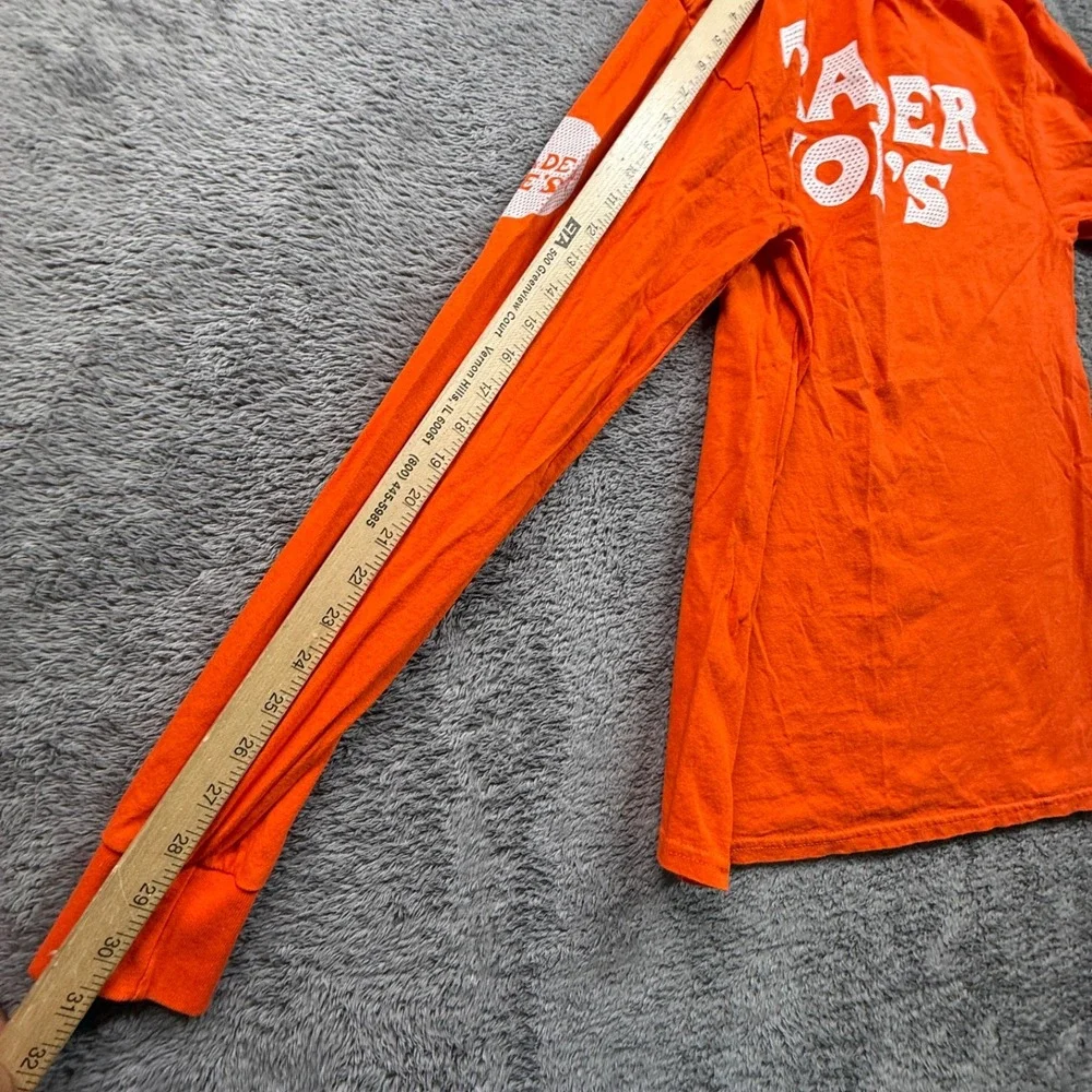Trader Joe's Crew Employee Work Shirt NWOT Crew Neck Long Sleeve Uni S Orange